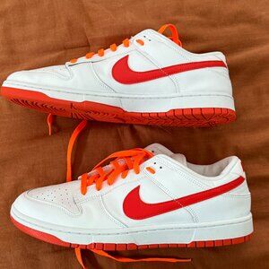 Nike Dunk Low Size 13 University Red with Orange laces